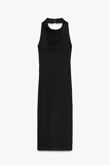 xs Beden ZARA HALTER YAKA MİDİ ELBİSE