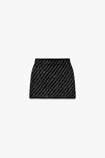 ZARA KONTRAST TRİKO MİNİ ETEK