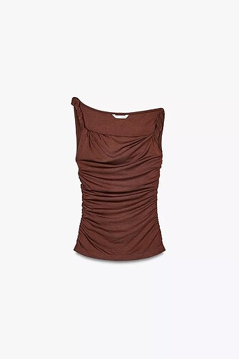 ZARA BÜKÜMLÜ ASKILI TOP