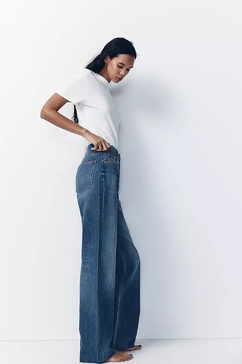 34 Beden ZARA TRF HIGH-RISE WIDE-LEG JEAN