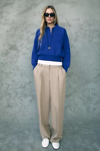 ZARA PENS DETAYLI STRAIGHT FIT PANTOLON