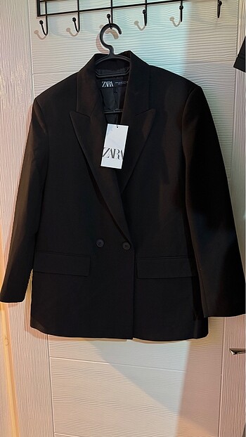 xs Beden siyah Renk ZARA KRUVAZE OVERSIZE BLAZER