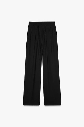 Zara ZARA BELİ ELASTİK GENİŞ PAÇA PANTOLON