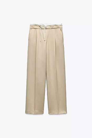 ZARA ÇİFT BEL BANTLI WIDE LEG PANTOLON