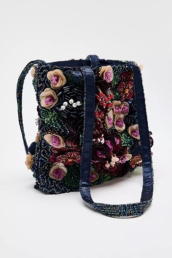 Zara ZARA BONCUKLU MİNİ TOTE ÇANTA