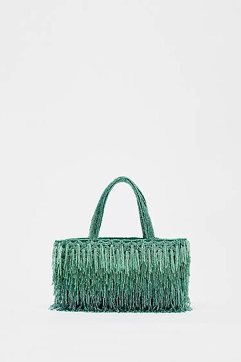 ZARA PARLAK TAŞLI PÜSKÜLLÜ ÇANTA