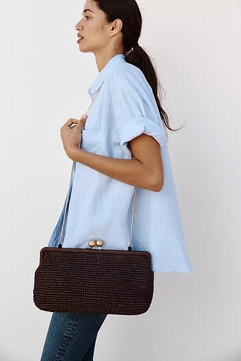 ZARA ÖRGÜ CLUTCH ÇANTA