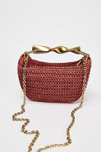 Zara ZARA METAL SAPLI MİNİ ÇANTA