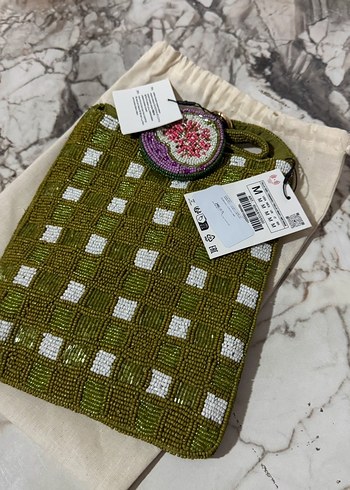 Zara ZARA MİNİ FANTASİ BONCUKLU KESE ÇANTA
