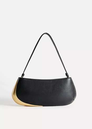 ZARA METALİK DETAYLI KOL ÇANTASI