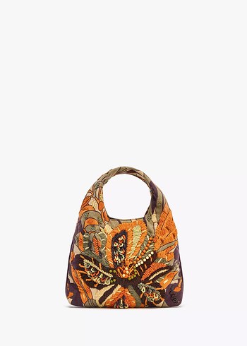 Zara ZARA ÇOK RENKLİ BONCUKLU ÇANTA