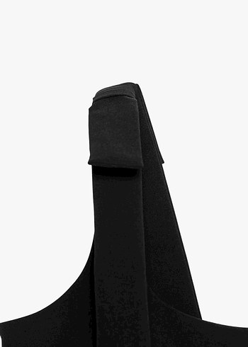 m Beden siyah Renk ZARA FİYONKLU ELASTİK TOP Siyah Fiyonk Detaylı Siyah Askılı Üst