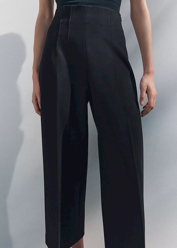 ZARA ZW COLLECTION CULOTTE GENİŞ KUMAŞ PANTOLON Kadın Siyah