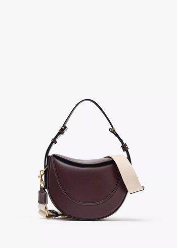 Zara ZARA YENİ SEZON ORİJİNAL ETİKETLİ KAPAKLI OMUZ ÇANTASI BORDO
