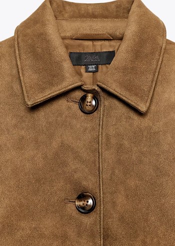 Zara ZARA YENİ SEZON KAHVERENGİ SUNİ SÜET CEKET ETİKETLİ