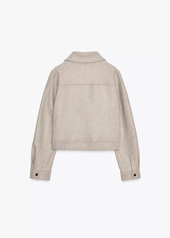 Zara ZARA YENİ SEZON BEJ RENGİ SOFT FERMUARLI CEKET