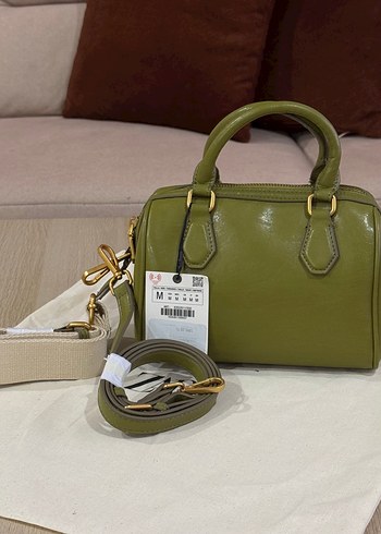 ZARA YEŞİL KOL ÇANTASI CITY ÇANTA SIFIR VE ETİKETLİ