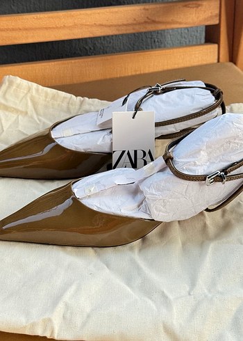 ZARA Bej Rugan Stiletto Topuklu Kadın Ayakkabı