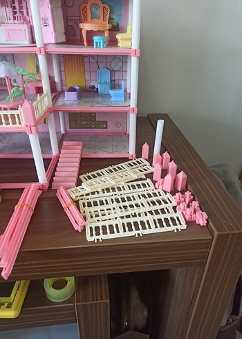 Pastel Pembe Oyuncak Ev Seti - Görsel 3