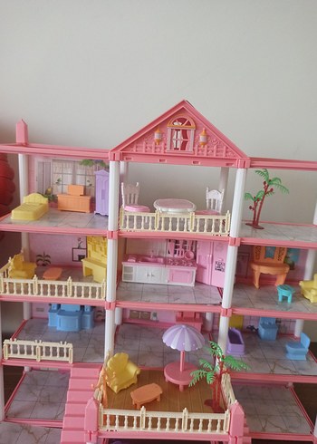 Pastel Pembe Oyuncak Ev Seti - Görsel 5
