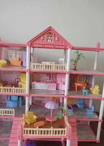 Pastel Pembe Oyuncak Ev Seti - Görsel 10