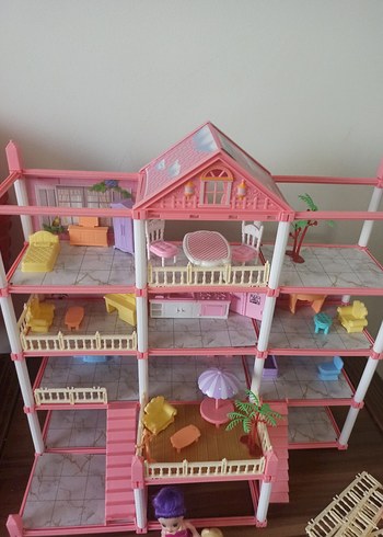 Pastel Pembe Oyuncak Ev Seti - Görsel 14