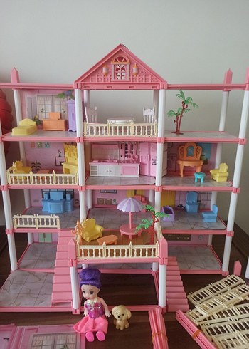 Pastel Pembe Oyuncak Ev Seti - Görsel 8