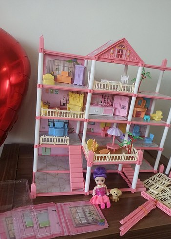 Pastel Pembe Oyuncak Ev Seti - Görsel 4