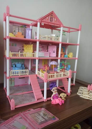 Pastel Pembe Oyuncak Ev Seti - Görsel 12