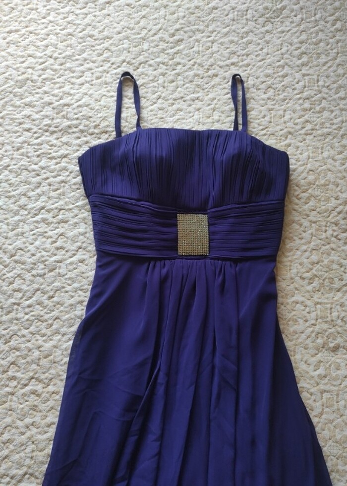 İnce askılı şifon abiye - Görsel 2