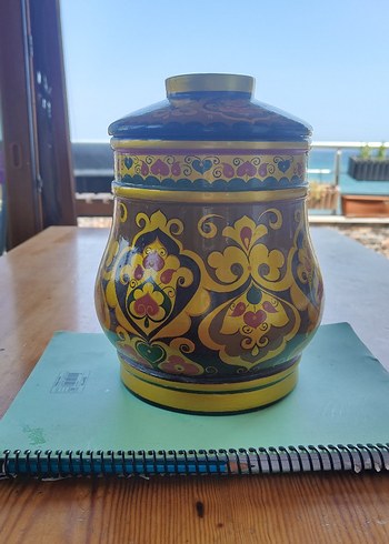 Beden altın Renk RUS KHOKHLOMA Dekoratif Kavanoz El Boyalı Vintage