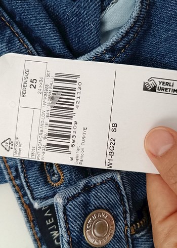 diğer Beden Gevşek Kesim Midi Kadın Kot Pantolon