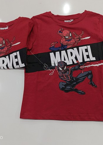 Marvel Baskılı Kırmızı kısaKollu Erkek Çocuk Tişört