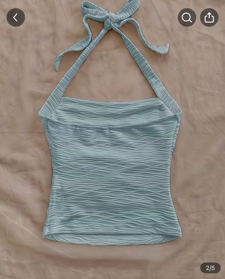 Gri Pilili Askılı Mini Kadın Üst - Görsel 2