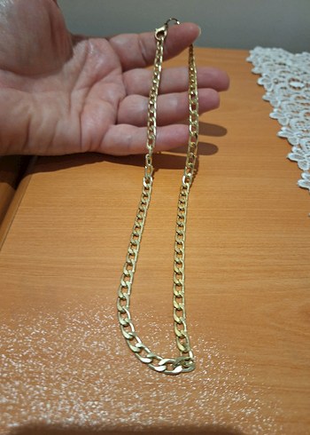 Zincir Detaylı Altın Renk Kadın Kolye