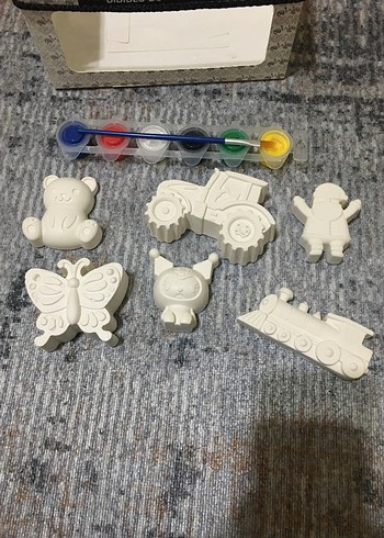 Boya Setli Beyaz Oyuncak Figürleri - Görsel 2