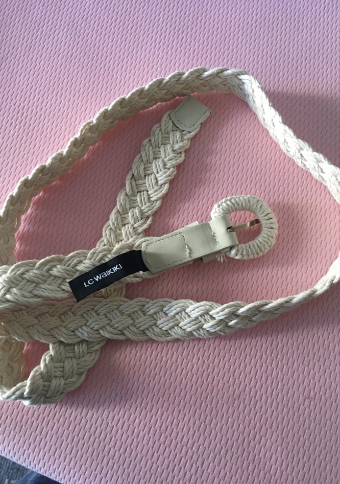 Beyaz Örgü Kemer - Görsel 4
