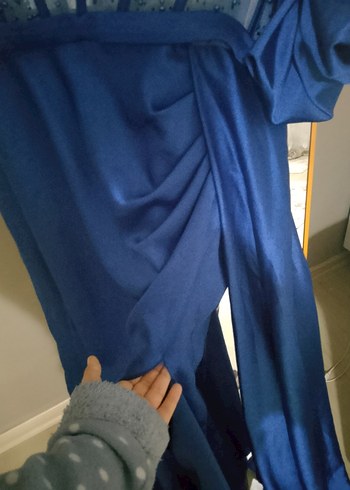 Lacivert Uzun Abiye Elbise - Görsel 4