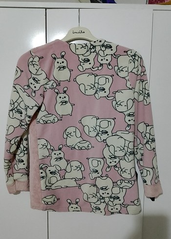 Pembe Peluş gecelik - Görsel 5