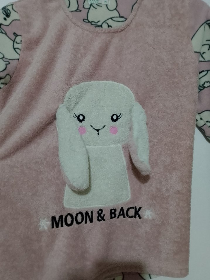 Pembe Peluş gecelik - Görsel 3