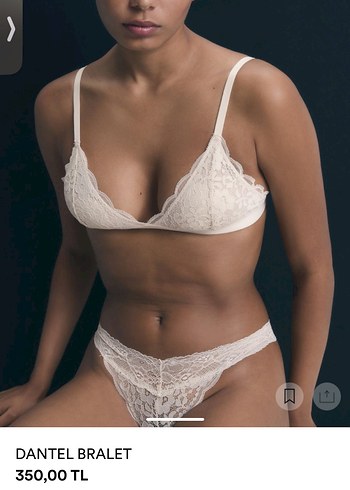 Beyaz Dantel Bralet