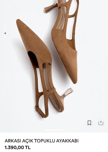 Bej Süet Arkası Açık Stiletto