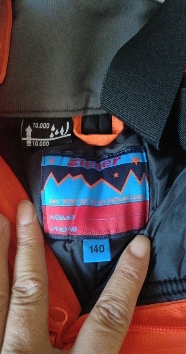 Turuncu Erkek Kayak Pantolonu, Askılı, Kemerli - Görsel 4