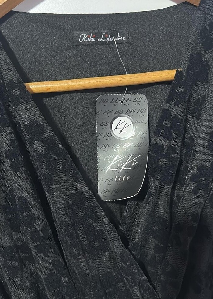 Çicek Desenli Tül Elbise - Görsel 5