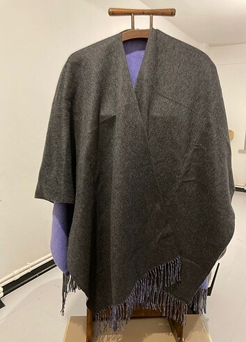 Sılk and cashmere panço