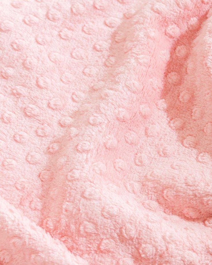 Pembe Tomurcuk Desenli Welsoft Peluş Çocuk Battaniyesi 90*110 cm - Görsel 3