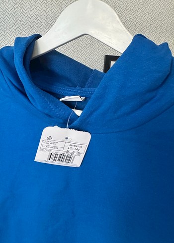 Mavi Çocuk Sweatshirt Kapüşonlu Basic Uzun Kollu (Sıfır) 13-14 y - Görsel 5