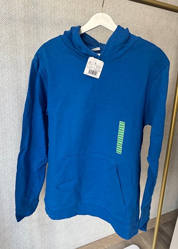 Mavi Çocuk Sweatshirt Kapüşonlu Basic Uzun Kollu (Sıfır) 13-14 y - Görsel 4