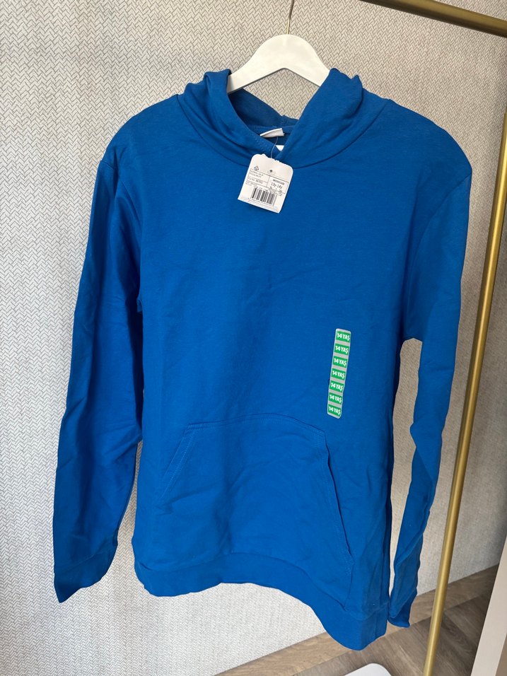 Mavi Çocuk Sweatshirt Kapüşonlu Basic Uzun Kollu (Sıfır) 13-14 y - Görsel 4