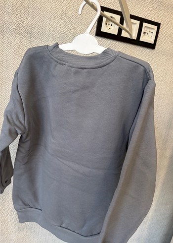 Erkek Çocuk Gri Uzun Kol Bisiklet Yaka Sweatshirt 5 Yaş (Sıfır) - Görsel 5